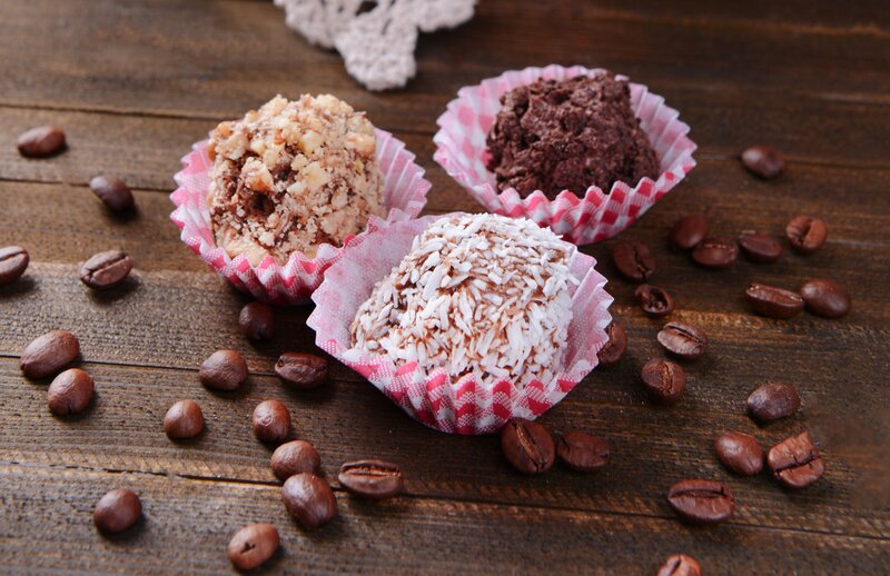 Three Chocolate Truffles