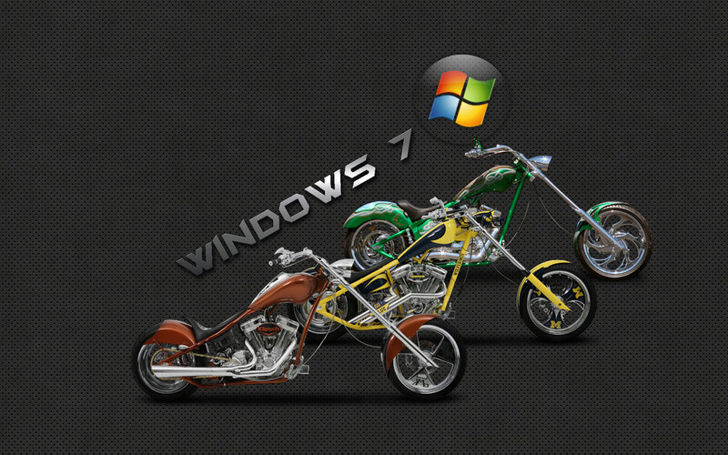 Three Chopper Motorcycles