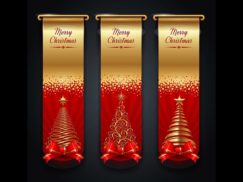 Three Christmas Banners