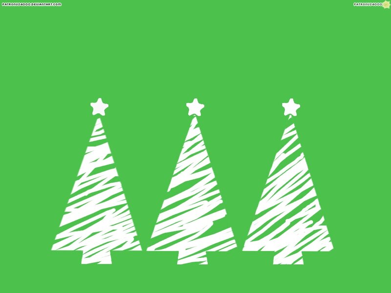three christmas trees