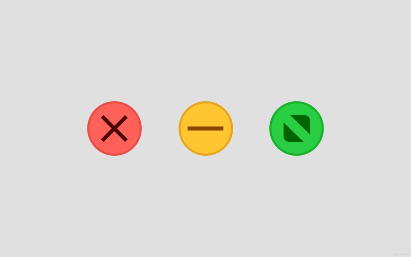 Three Circular Icons — Red