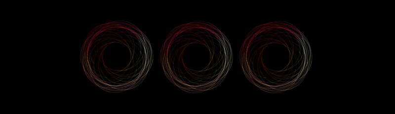 Three Circular Light Patterns