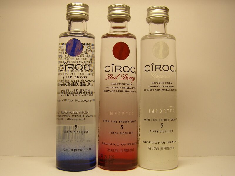 Three Ciroc Vodka Flavors