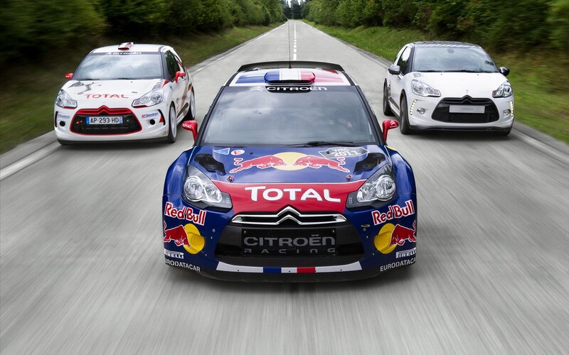 Three Citroën Rally Cars