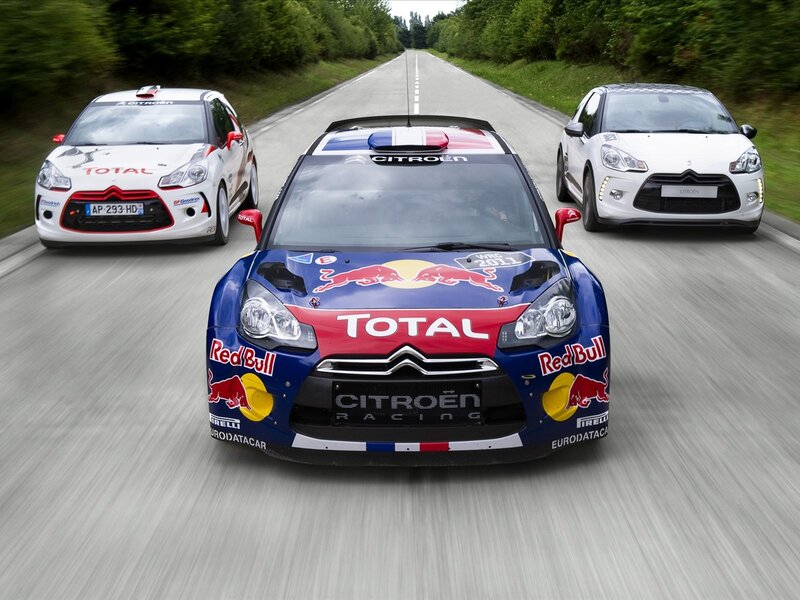 Three Citroen Rally Cars — Blue, Dynamic, Afternoon, Photograph