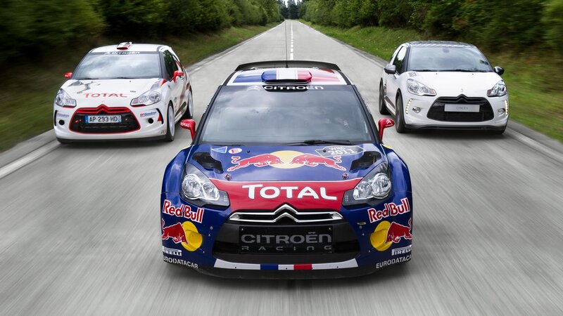 Three Citroen Rally Cars — Blue, Dynamic