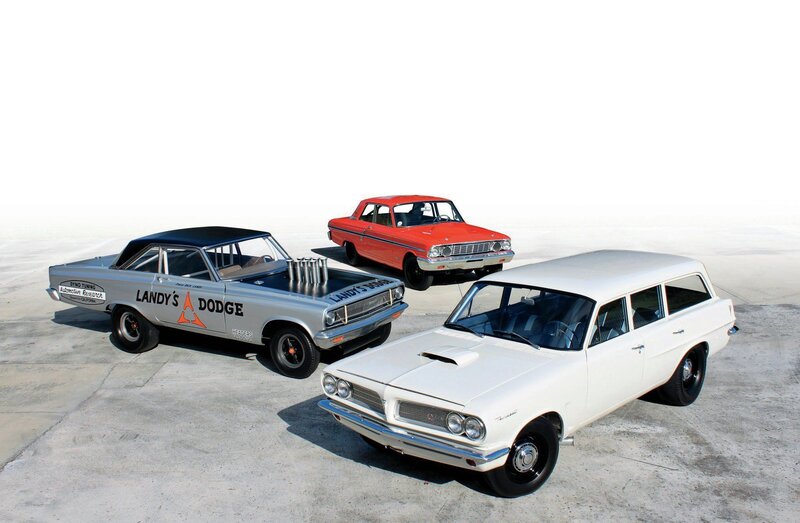 Three Classic American Cars — White