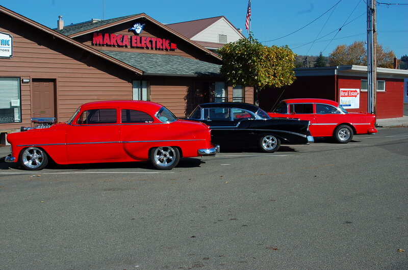 Three Classic Cars — Red