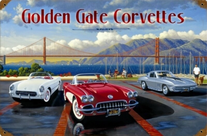 Three Classic Corvettes — Red