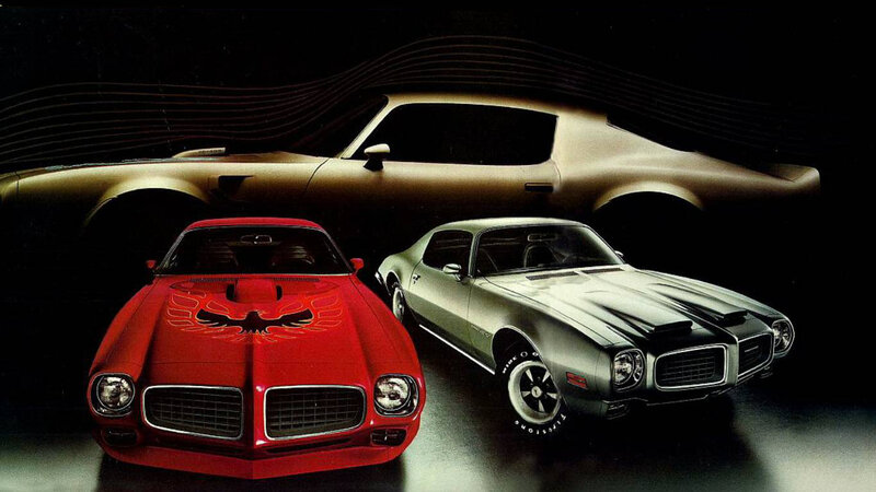 Three Classic Muscle Cars — Red