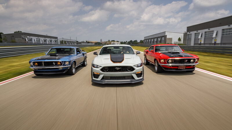 Three Classic Muscle Cars — White