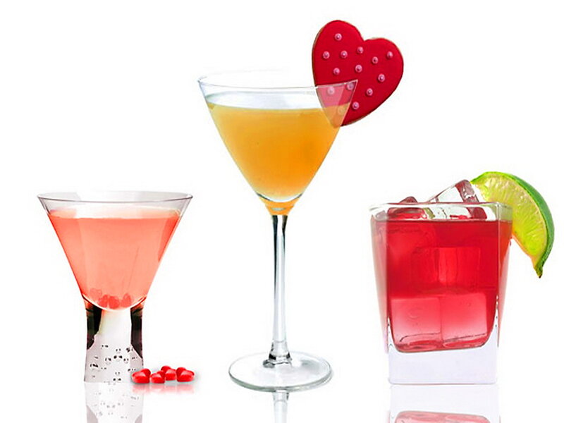 Three Cocktails on White