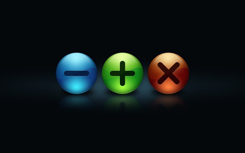 Three Colored Buttons — Blue, Minimalist, Digital Art