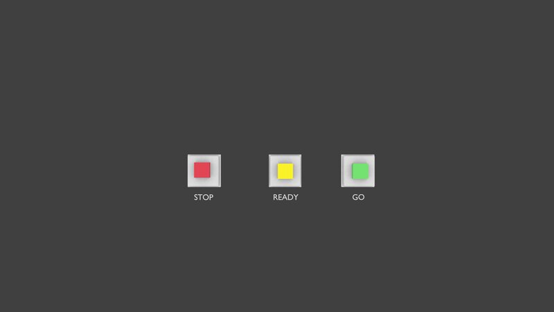 Three Colored Buttons — Gray
