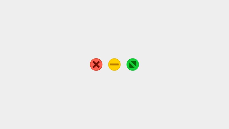 Three Colored Buttons — Red