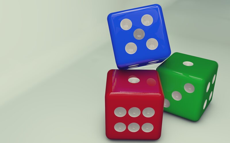 Three Colored Dice