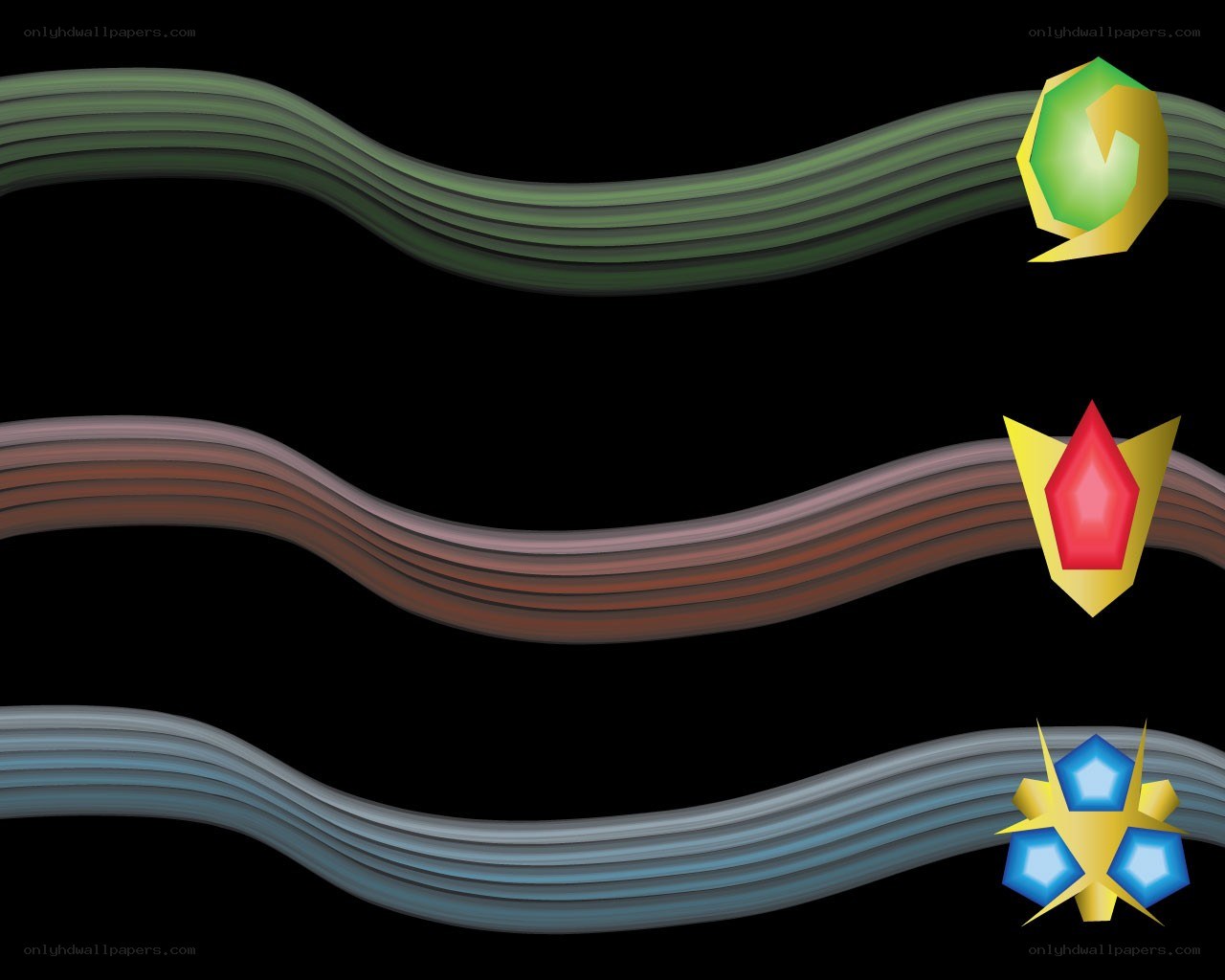 three colored energy streams