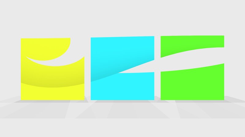 Three Colored Shapes — Yellow