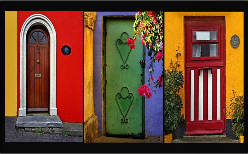 Three Colorful Doors