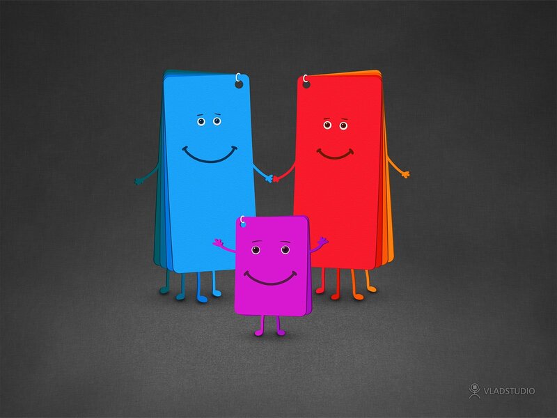 Three Colorful Notebooks