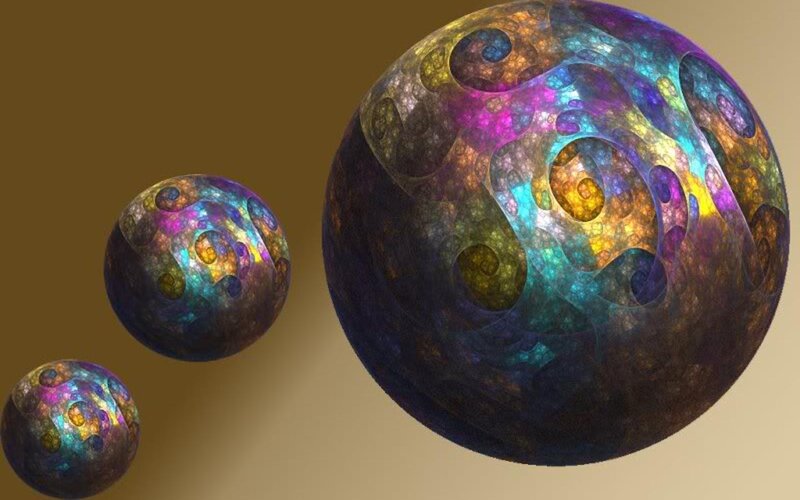 Three Colorful Spheres — Purple