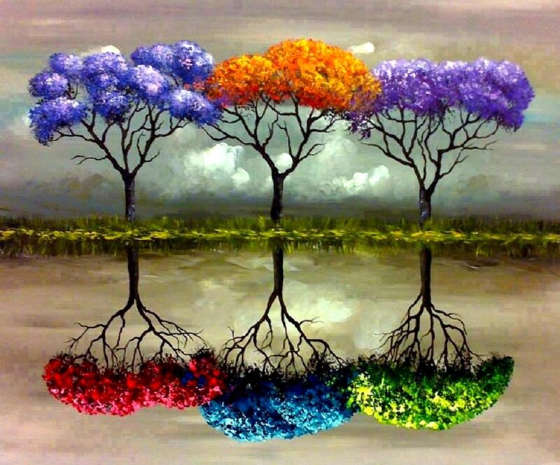 Three Colorful Trees