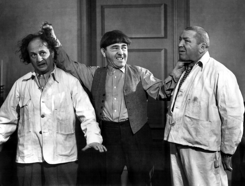 Three comedians in a scene