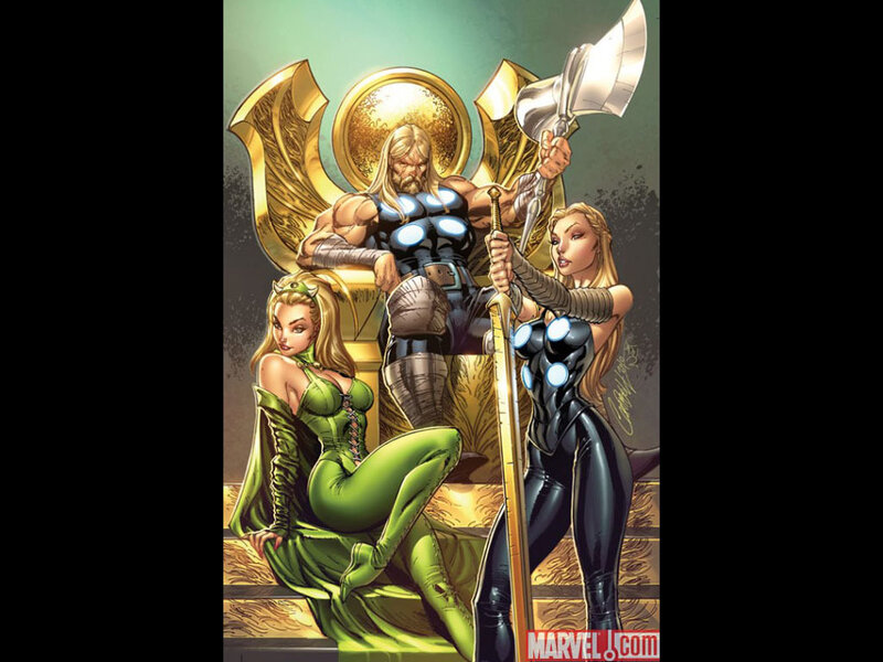 Three Comic Book Characters — Green