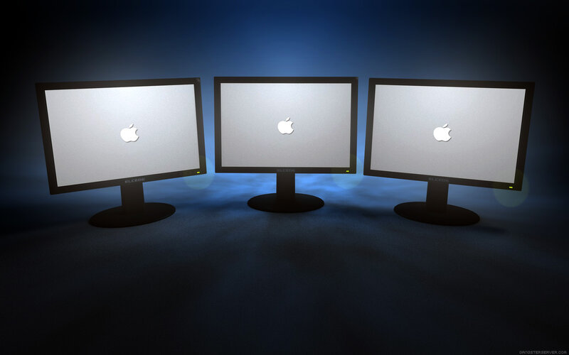 Three Computer Monitors