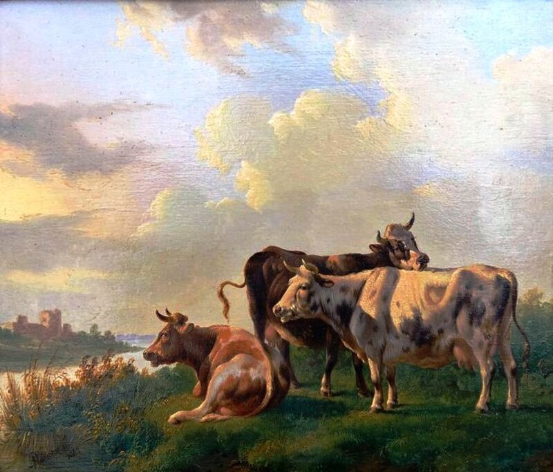 Three Cows in a Field