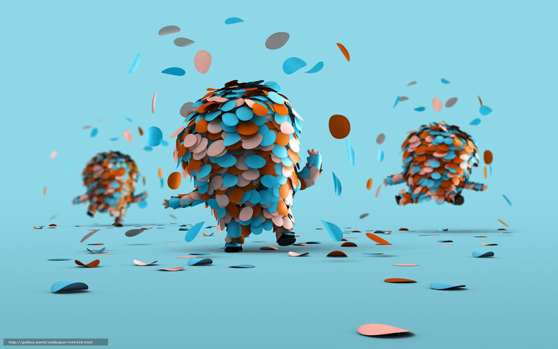 Three Creatures Made of Discs