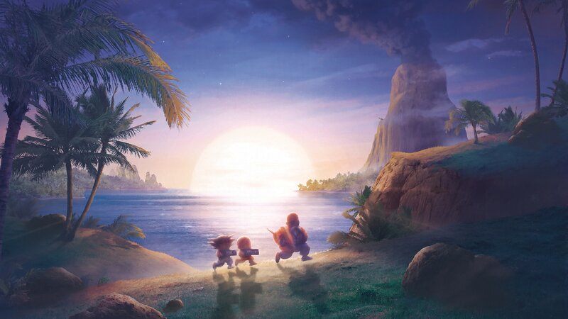 Three Creatures on Beach