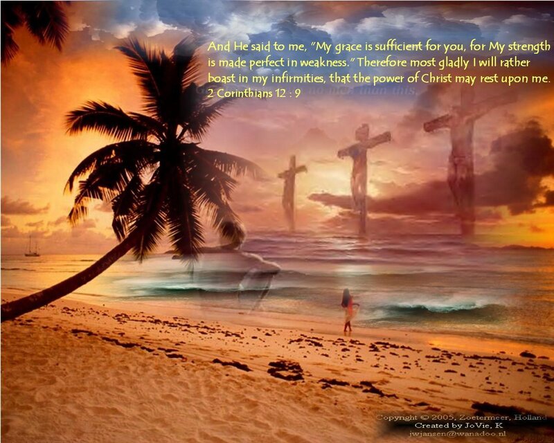 Three Crosses on Beach
