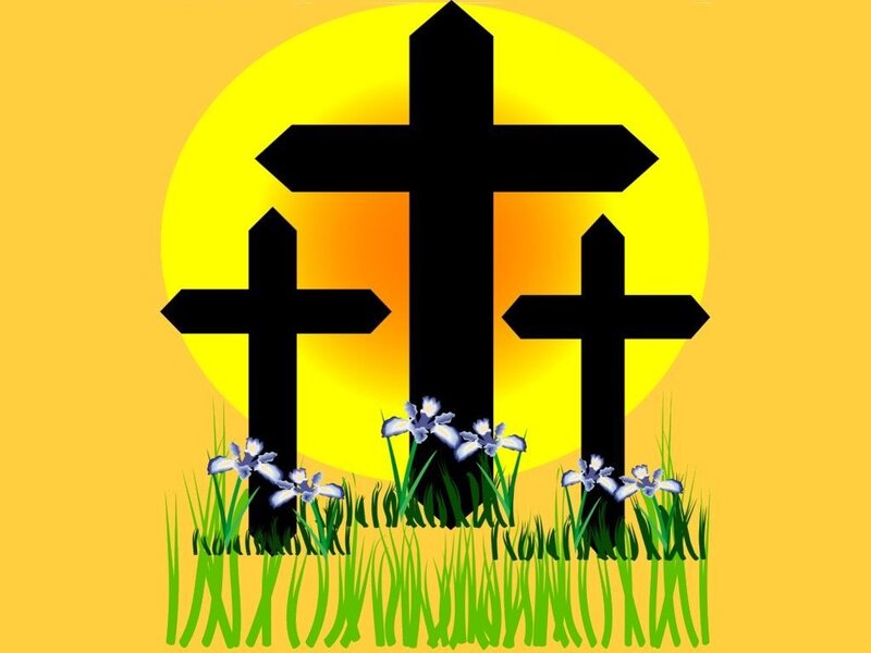 Three Crosses on Hill — Yellow