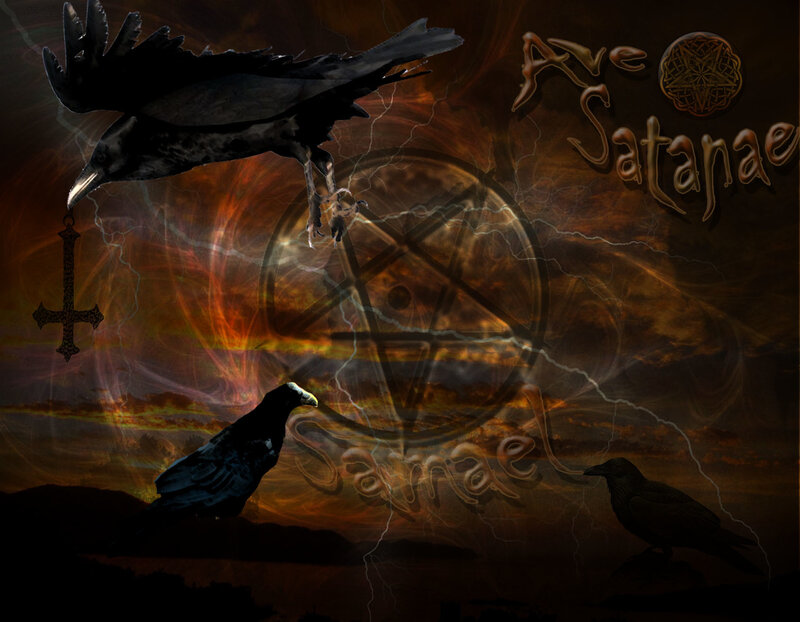 Three Crows in Dark Sky