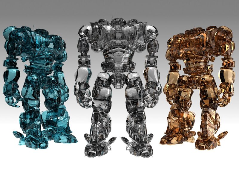 Three Crystal Robots