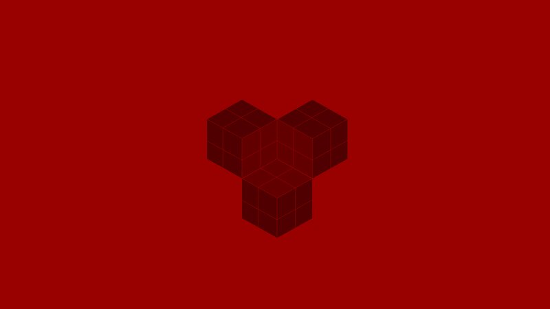 Three Cubes in a Y-shape