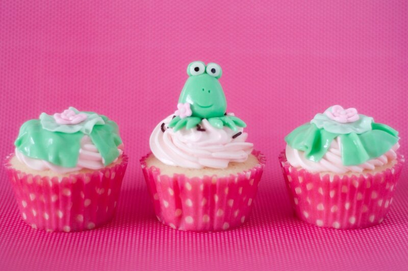 Three Cupcakes with Decorations