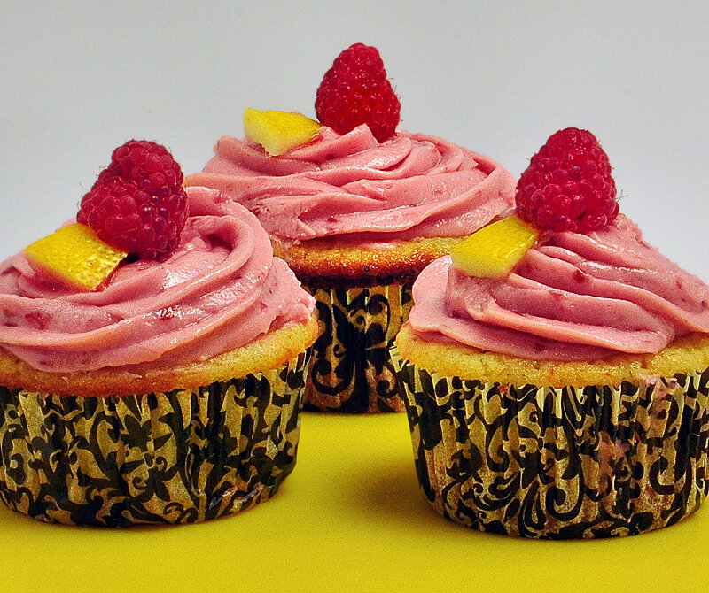 Three Cupcakes with Frosting