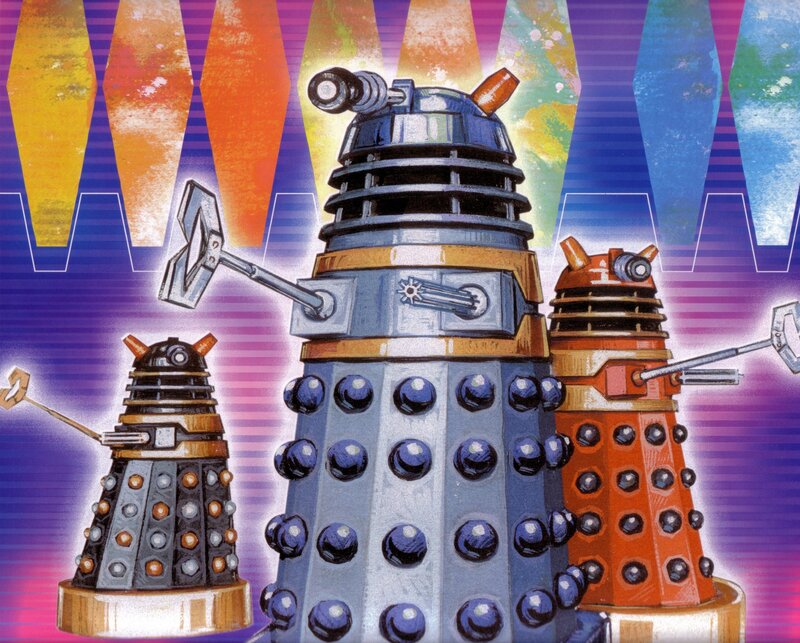Three Dalek Robots — Purple