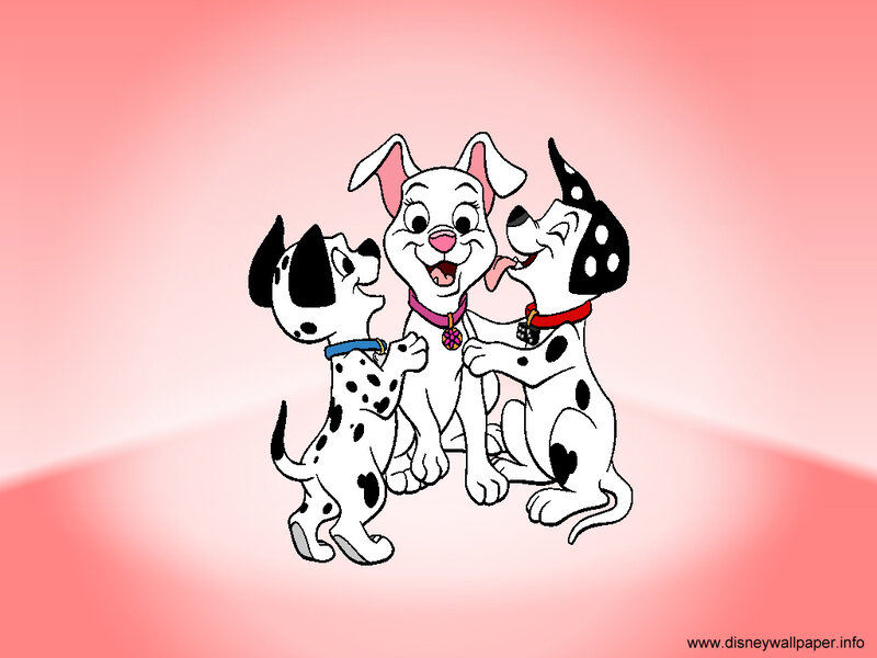 Three Dalmatian Puppies — Pink