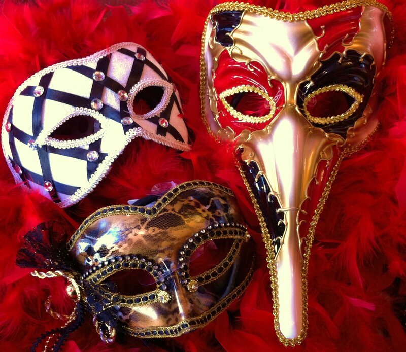 Three Decorative Masks — Red