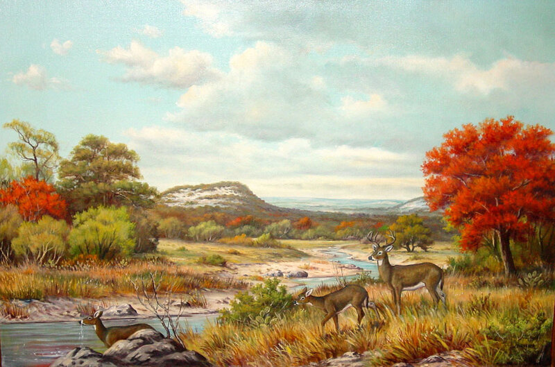 Three Deer in a Valley