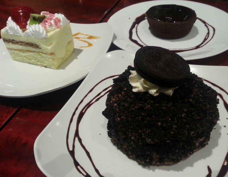 Three Desserts on Plates