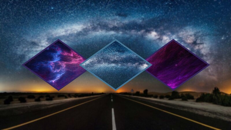 Three Diamond-shaped Nebulae