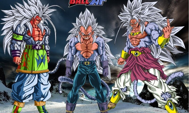 Three Dragon Ball Characters — White