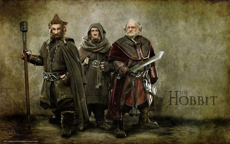 Three Dwarves Standing — Brown