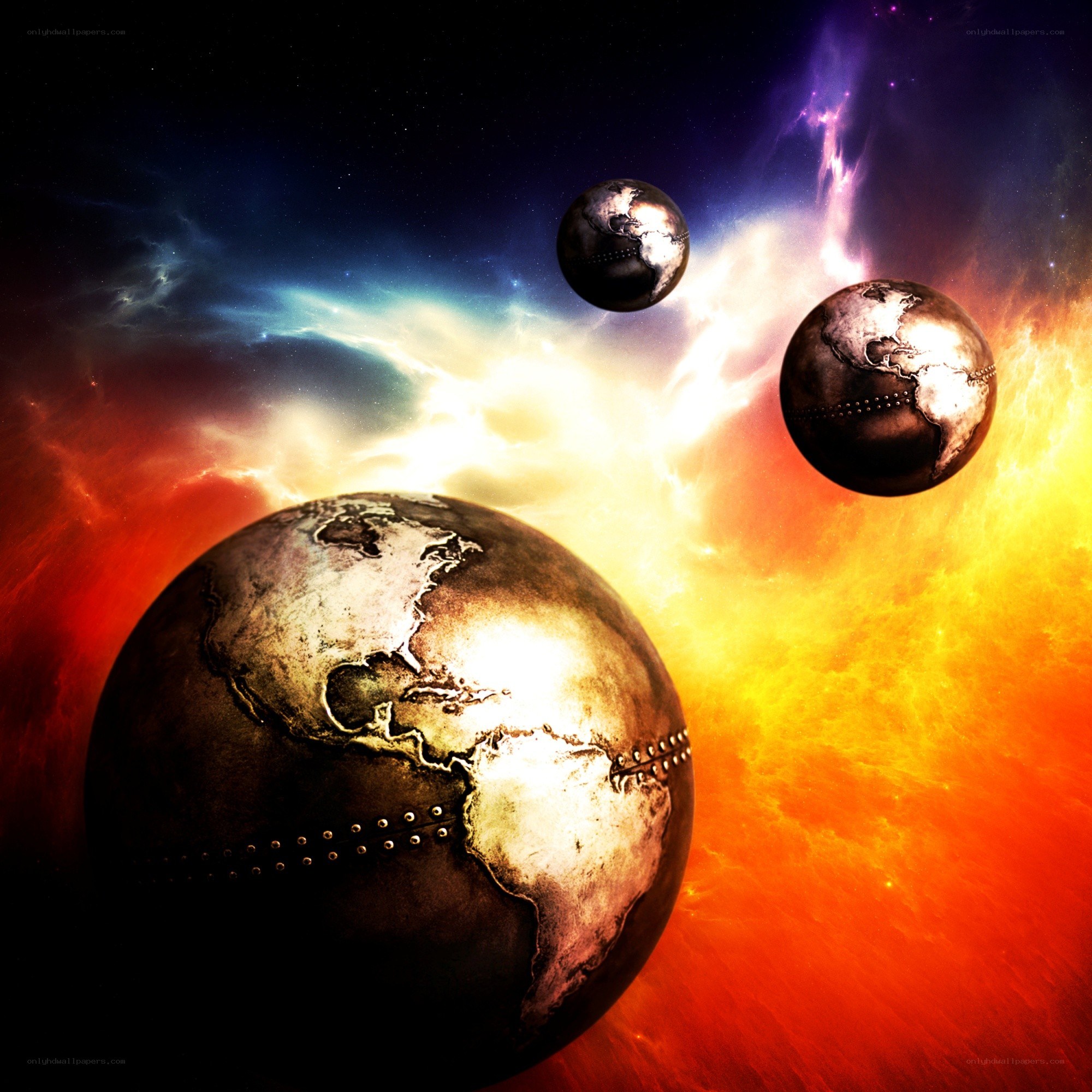 Three Earths in Space
