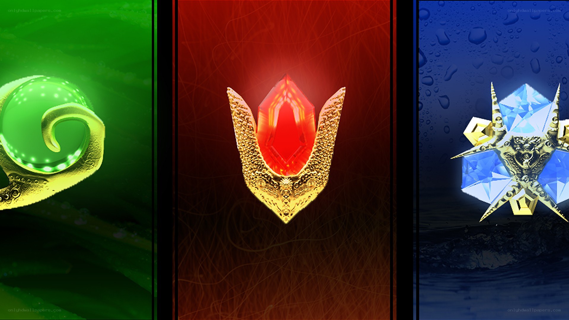 three elemental artifacts