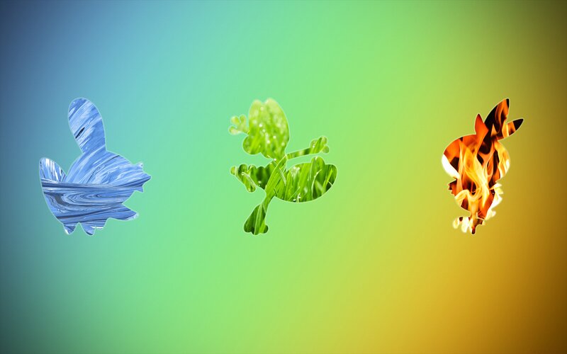 Three Elemental Creatures